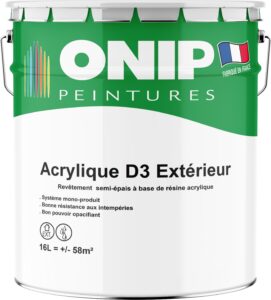 peinture revêtement semi épais acrylique D3 extérieur